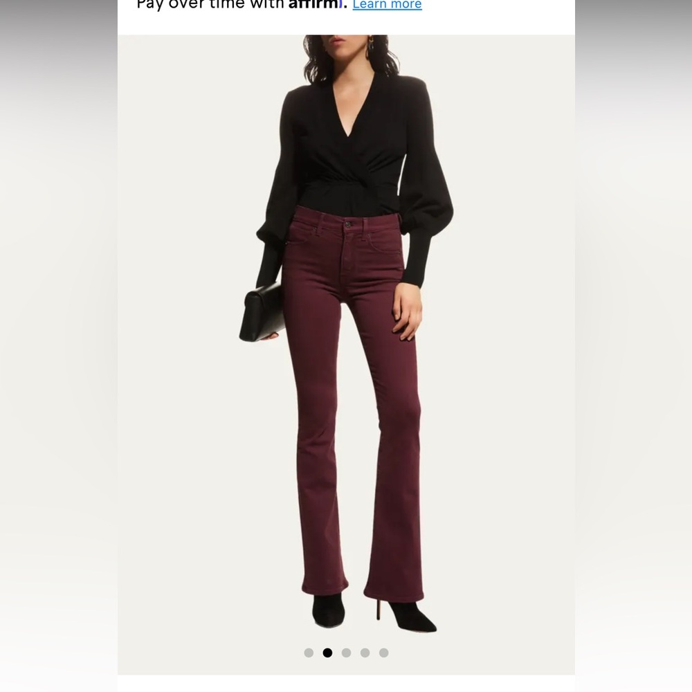 Veronica Beard High Rise Jeans in Merlot